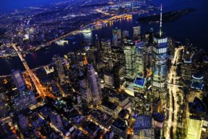 new york, cityscape, night